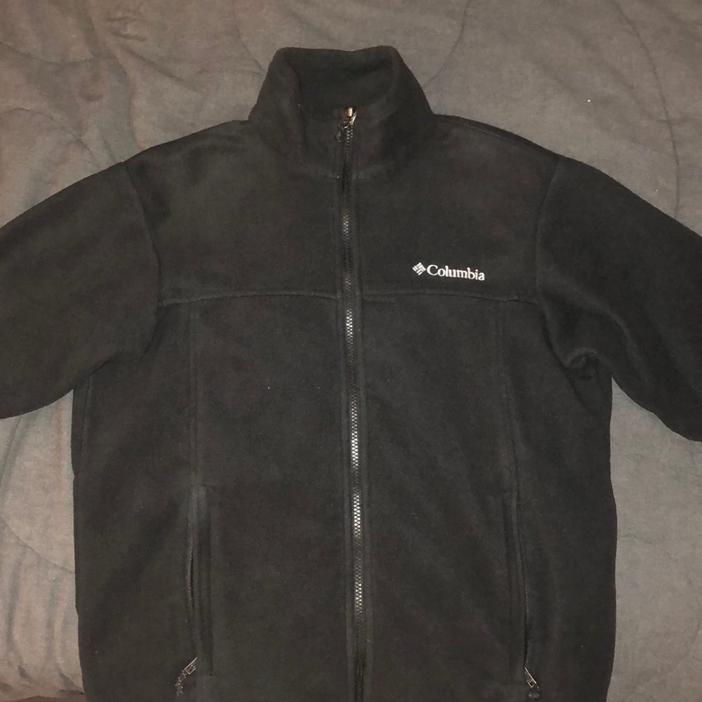 Men’s M Black Columbia Fleece Zip Jacket